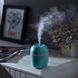 Бирюзовый ультразвуковой мини увлажнитель воздуха USB Humidifier с подсветкой