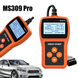 Сканер OBD2, діагностичний інструмент, зчитувач кодів несправностей, тестер акумулятора MS309PRO