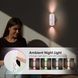 Умный настенный ночник с датчиком движения и RGB-подсветкой 1500 мАч / Аккумуляторный фонарь для лестницы / Беспроводная магнитная настенная лампа 11см