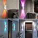 Умный настенный ночник с датчиком движения и RGB-подсветкой 1500 мАч / Аккумуляторный фонарь для лестницы / Беспроводная магнитная настенная лампа 11см