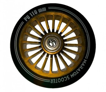 Колеса золоті Maraton для Самокатів Алюміній 110 мм