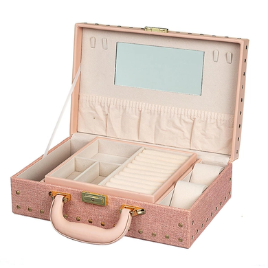 Скринька для прикрас Lombardi 25.5 х 25.5 х 9 см рожева