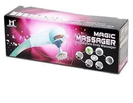 Вібраційний масажер для тіла Magic MassagerMaxtop (8 насадок)