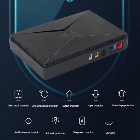 Мини-ИБП Andowl Q-UP900X1 &ndash; бесперебойник 10000 mAh для Wi-Fi роутера, модема, IP-камер и LED-освещения