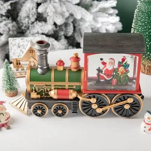 Новорічний нічник з музикою та блискітками XMAS 2110 17 х 32 х 9.5 см USB-кабель або 3 батареї AA