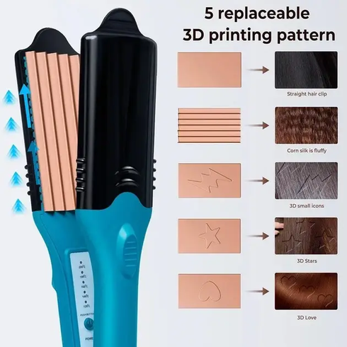 Плойка-выпрямитель для волос со сменными насадками HAIR STYLE XL-619 Утюжок с керамическим покрытием