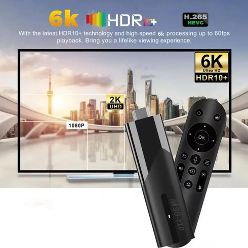 Смарт ТВ приставка LEMFO M98-Y10 2/16 Гб Smart TV Stick Android 13 (ATV) з голосовим пультом