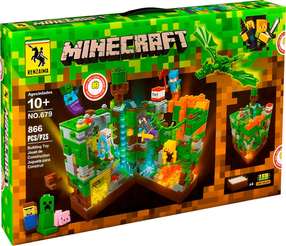 Конструктор Лего Minecraft Битва в джунглях, 866 деталей, 679, для дітей