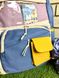 Шкільний з прозорою кишенею рюкзак стильний,спортивний,підлітковий рюкзак Блакитний