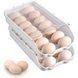 Одношаровий тримач для яєць NEWFORCE 30 Grid для холодильника, контейнер для зберігання яєць без бісфенолу А для холодильника, ящик для зберігання органайзера для домашніх яєць для кухні, ферми, прозорий, Білий