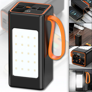 Повербанк&nbsp;100000 mAh&nbsp;з LED-ліхтариком&nbsp;і швидкою зарядкою&nbsp;Hoco JA88A 22.5W