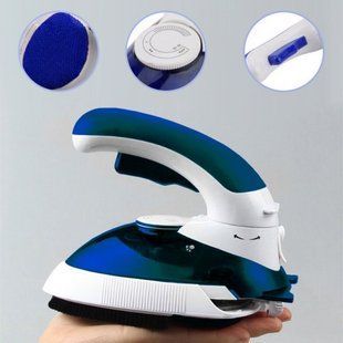 Ручной паровой отпариватель Mini Steam Iron HT-558B - компактный дорожный паровой утюг с щеткой , Темно-синий