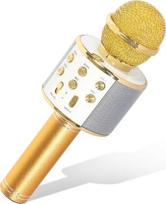 Бездротовий мікрофон для караоке Wster WS-858 Золотий