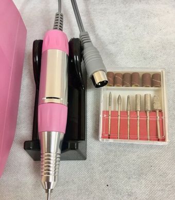 Профессиональный фрезер для маникюра, педикюра и коррекции искусственных ногтей Nail Polisher DM-211 - 30000 об/мин, Розовый