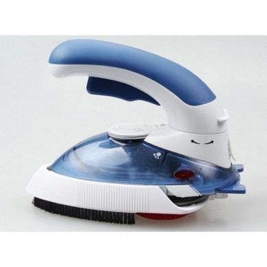 Ручний паровий відпарювач Mini Steam Iron HT-558B - компактна дорожня парова праска зі щіткою, Темно-синій