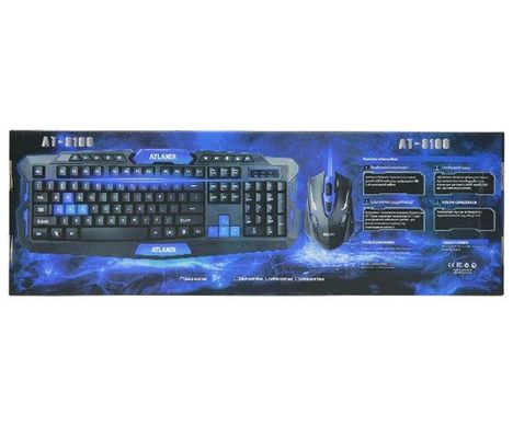 Профессиональная игровая клавиатура с 3-мя подсветками "Atlanfa V100" + Мышка