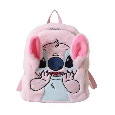 Плюшевый рюкзак Стич Disney Fairy Stitch мягкий детский рюкзак с ушками и мордочкой синий