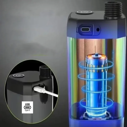 Портативний душ із насосом на акумуляторі MaxFlow 6000 mA із зарядкою від USB, Душ похідний