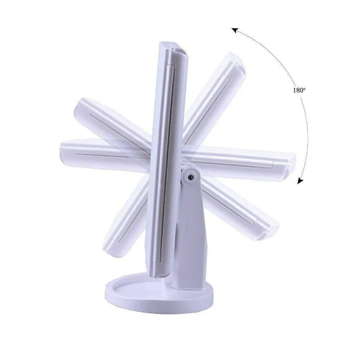 Зеркало тройное для макияжа Superstar Magnifying Mirror с LED-подсветкой прямоугольное с увеличением Белое