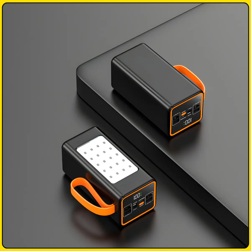 Повербанк&nbsp;100000 mAh&nbsp;з LED-ліхтариком&nbsp;і швидкою зарядкою&nbsp;Hoco JA88A 22.5W