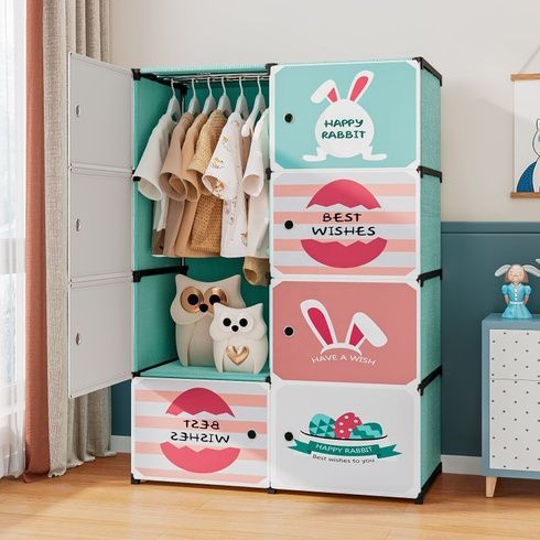 Детский шкаф мини-компактный-портативный-модульный 4 полки Closet AND LY-1047