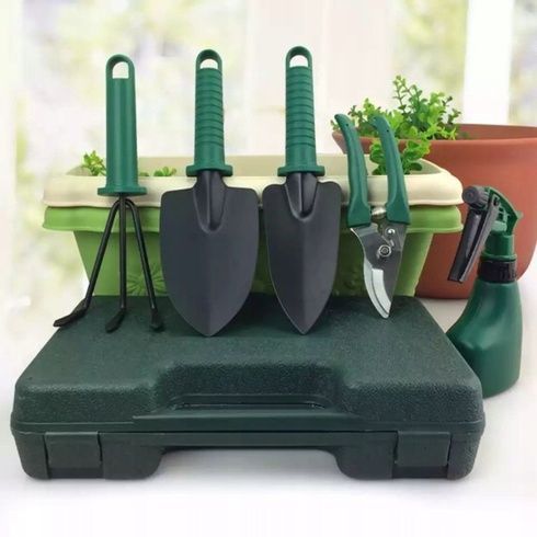 Набор садовых инструментов 10 в 1 с чемоданом Garden Instrumen AND ES-10, инвентарь для огорода и сада