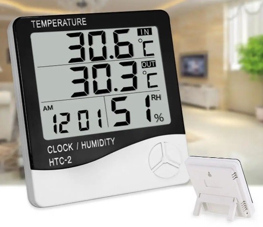 Термометр, гигрометр для измерения температуры и влажности UKC HTC-1 для дома