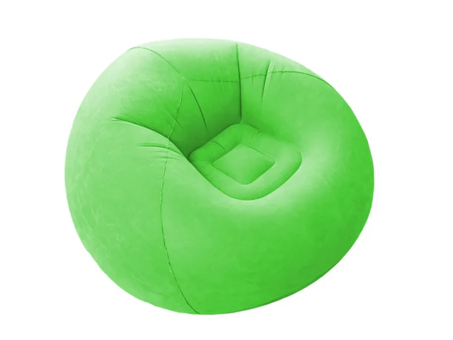 Надувне крісло-пуф Inflatable Sofa / Надувне крісло-мішок 110&times;110&times;85 см Зелений