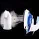 Ручний паровий відпарювач Mini Steam Iron HT-558B - компактна дорожня парова праска зі щіткою, Темно-синій