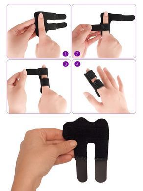 Бандаж на палец руки мизинец детский ортез шина фиксатор FINGER SPLINT, Черный