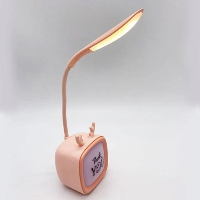 Акумуляторна настільна лампа USB Hello NO-05, Рожева /Дитячий настільний світильник-нічник на акумуляторі