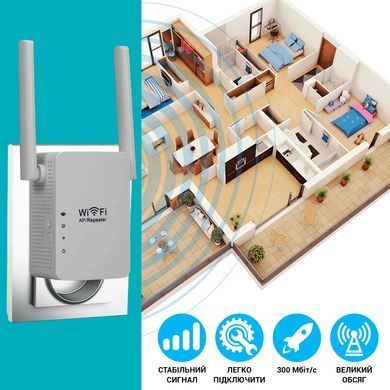 Репітер 09 LV-WR WIFI роутер +REPEATER/AP Mega, Білий