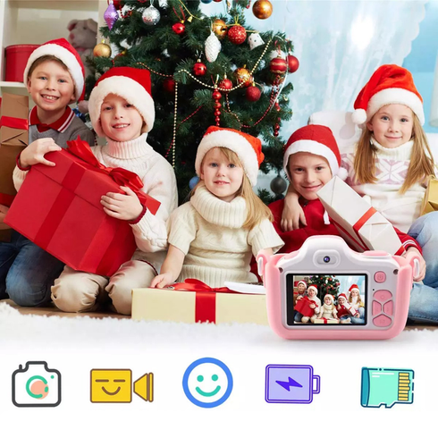Детский цифровой фотоаппарат Smart Kids Kitty с 2" экраном 20Мп в силиконовом чехле "Кошечка" со встроенными играми