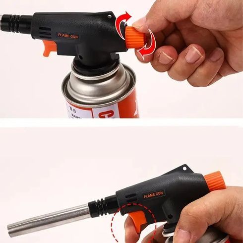 Туристическая газовая горелка Cyclone Flame Gun 930 с пьезоподжигом и регулировкой пламени