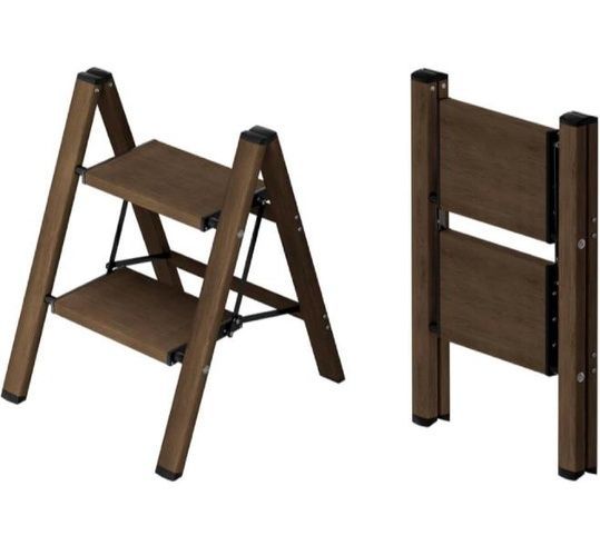 Стремянка алюминиевая ladder AND L0202, легкая, широкие ступени