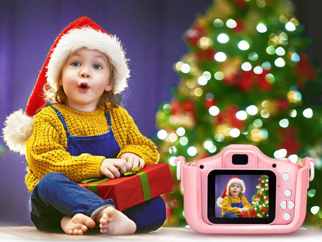 Детский цифровой фотоаппарат Smart Kids Kitty с 2" экраном 20Мп в силиконовом чехле "Кошечка" со встроенными играми