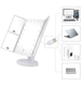 Зеркало тройное для макияжа Superstar Magnifying Mirror с LED-подсветкой прямоугольное с увеличением Черное