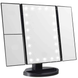 Дзеркало потрійне для макіяжу Superstar Magnifying Mirror із LED-підсвічуванням прямокутне зі збільшенням Чорне