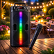 Портативная беспроводная Bluetooth колонка-караоке TTD-2806 RGB-подсветка, микрофон, пульт ДУ