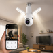 Бездротова камера-лампа E27 3MP з датчиком руху, Wi-Fi, оглядом 360&deg; V380 Pro/ Wi-Fi міні IP камера відеоспостереження в патрон із вбудованим мікрофоном та LED-підсвічуванням