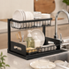 Кухонный стеллаж-сушилка для посуды моющего Storage rack AND-103-30-10pcs / Органайзер для кухонных принадлежностей / Двухуровневый органайзер для хранения
