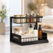 Кухонный стеллаж-сушилка для посуды моющего Storage rack AND-103-30-10pcs / Органайзер для кухонных принадлежностей / Двухуровневый органайзер для хранения