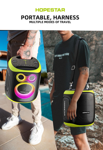 Портативная беспроводная колонка Bluetooth Hopestar Party 130 с 2 Микрофоном Караоке |120Вт, Bluetooth