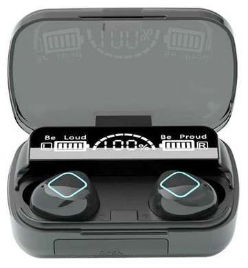 Бездротові навушники вкладиші з мікрофоном для Андроїд та IOS TWS WIRELESS (M10), Черный