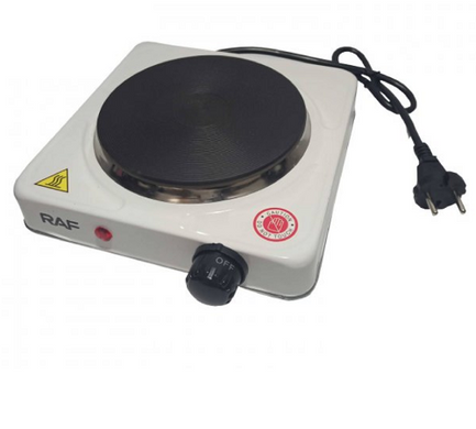 Электрическая плита одноконфорочная дисковая RAF-8010A, Белый