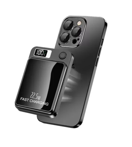 Магнитный повербанк (Power Bank) 10000mAh с MagSafe, быстрой зарядкой 22.5W и LED-дисплеем для iPhone 12/13/14/15/16
