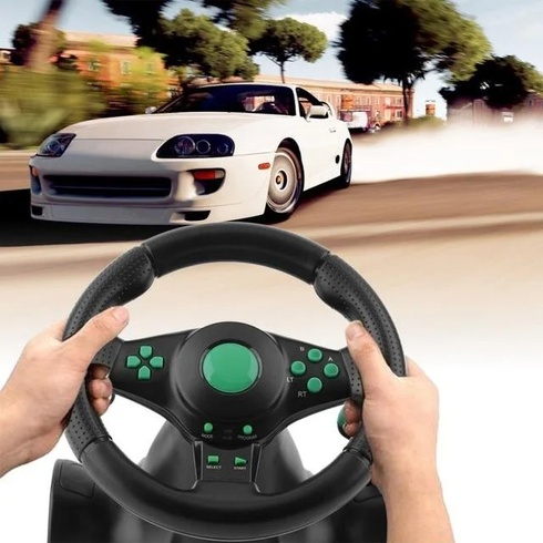 Ігрове кермо з педалями Vibrating Wheel PS3 PC USB