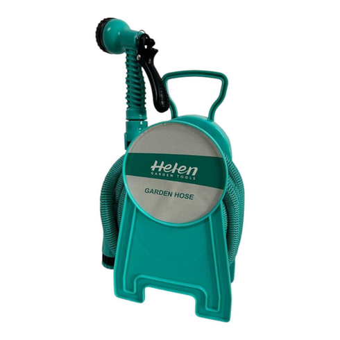 Шланг поливальний 15 м з котушкою і розпилювачем з 7 режимами Helen Garden Tools шланг садовий, що розтягується