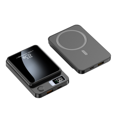 Магнитный повербанк (Power Bank) 10000mAh с MagSafe, быстрой зарядкой 22.5W и LED-дисплеем для iPhone 12/13/14/15/16