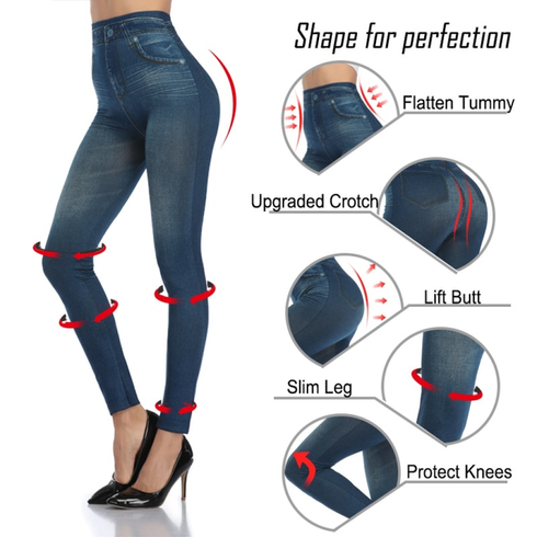 Джегинсы Синие Slim 'N Lift Caresse Jeans Джинсовые штаны Size S/М